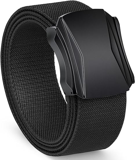 SANSTHS Mens Belt Stretch Tactical Riggers Belts for Men Hiking Work 1.5" Nylon Web Golf Belt